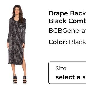 BCBGeneration Black and White Maxi Dress